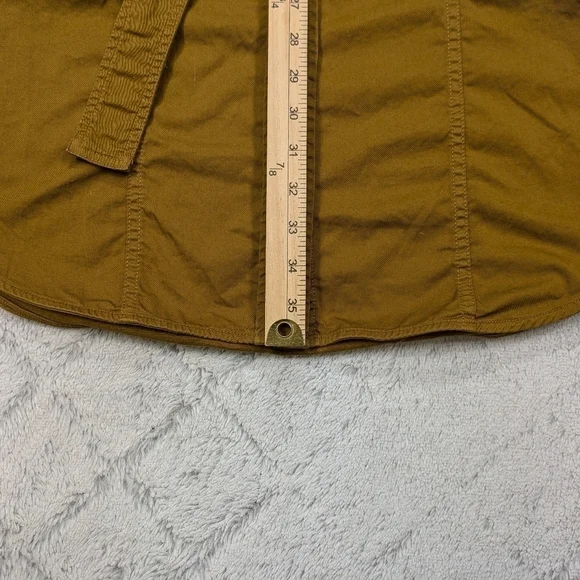 Everlane Dress Women's 2 Brown Brass Modern Utility Shirtdress Button Down Belt - Picture 5 of 8